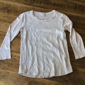 Great Neutral! J. Crew embroidered top